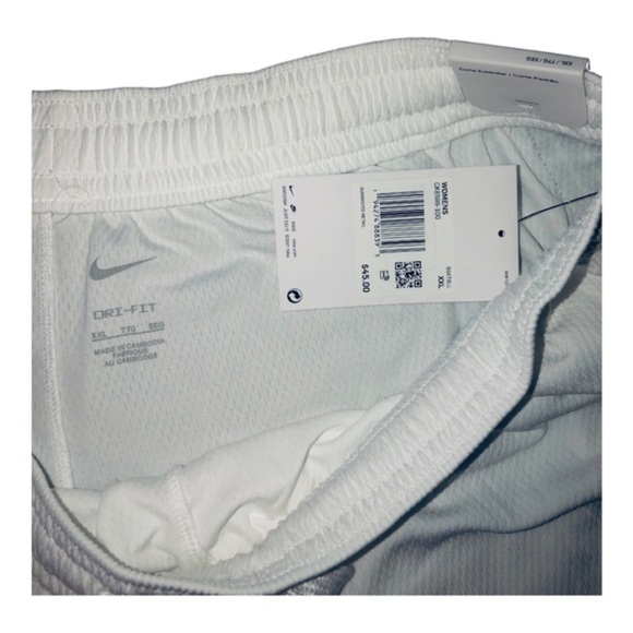 Nike‎ Dri-FIT Swoosh Fly Women’s black & white Basketball Shorts Size XXL new - Picture 4 of 15